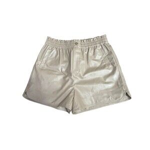 Kalihi NWT‎ Taupe Faux Leather Shorts Sz L